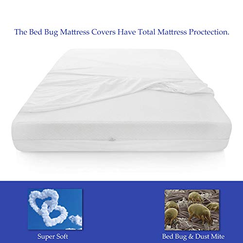 Continental Sleep Mattress or Box Spring Protector Covers Bed Bug Proof/Water Proof Fits Mattress 6-9 Inch King