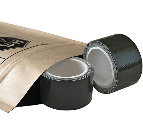 5col Survival Supply Mini Duct Tape Roll, 1 in. x 100 in, Contractor Grade (Dark Green, 2-Pack)