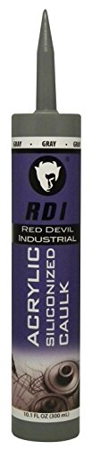 Red Devil 08465I RD Pro Construction Grade Siliconized Acrylic Sealant, 10.1 oz., Gray, 1- Pack
