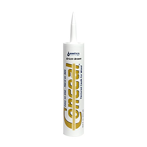 Sashco Conceal Textured Wood Caulking, 10.5 Ounce Tube, Grizzly Brown (Pack of 12)