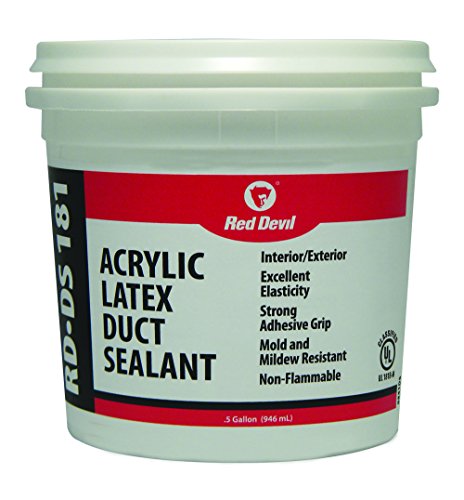 Red Devil 0841DS RD-DS 181 Acrylic Latex Duct Sealant, 1/2 Gallon, Gray