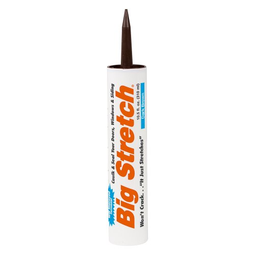 Sashco Big Stretch Acrylic Latex High Performance Caulking Sealant, 10.5 Ounce Cartridge, Dark Brown (Pack of 12)
