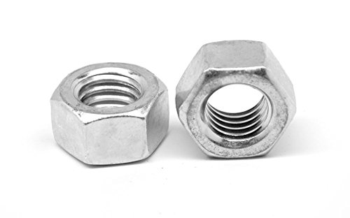 ASMC Industrial 3/8"-16 Coarse Thread Left Hand Finished Hex Nut Low Carbon Steel Zinc Plated Pk 25