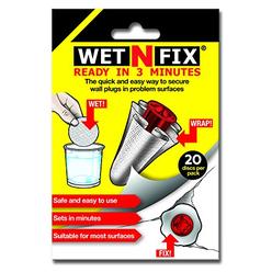 wetnfix (20 discs) - fixing wall anchors fast! ideal for loose wall fixtures such as curtain rails, toilet roll holders. idea