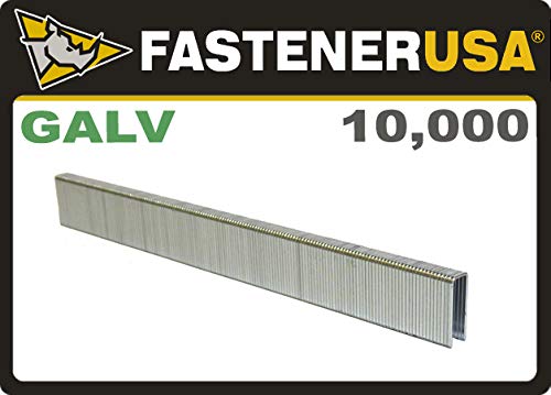 1/2" X 3/16" Crown 22GA Galvanized Upholstery Staples – A-Series Senco Style, 10,000 Count Box