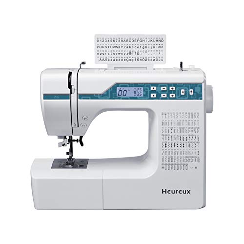 Heureux Sewing and Quilting Machine, Z6, 200 Built-in Stitches, 2.0" LCD Display, Automatic Needle Threader,Twin Needle Computerized