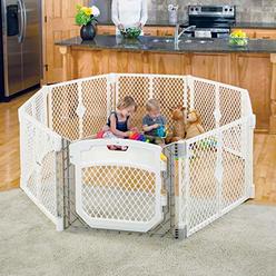 Toddleroo by North States Superyard Ultimate 8 Panel Baby Play Yard: Safe Play Area for Indoors/Outdoors. Folds up with