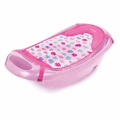 Summer Infant Summer Splish 'n Splash Newborn to Toddler Tub (Light Pink) â€“ 3-Stage Tub for Newborns, Infants, and Toddlers â€“ Includes