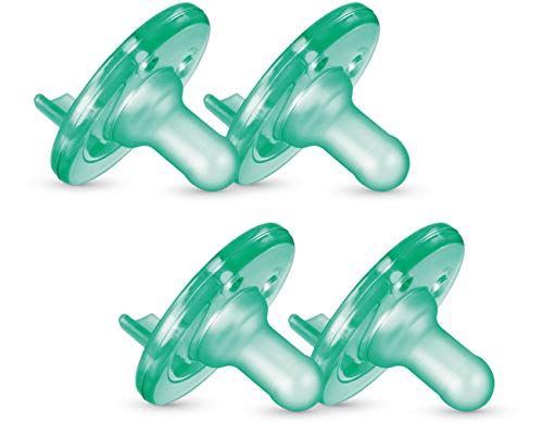 Philips AVENT Super Soothie Pacifier, 3+ Months, Green, 4 Pack, SCF192/45