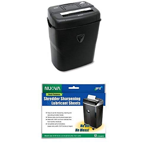 Aurora AS1018CD 10-Sheet Cross-Cut Paper/Credit Card/CD Shredder with Basket and Sharpening and Lubricating Sheets
