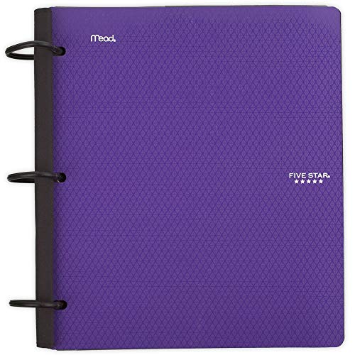 Five Star Flex Hybrid NoteBinder, 1 Inch Binder, Notebook and Binder All-in-One, Purple (29328AB6)