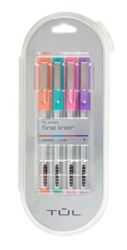 Tul 79Y6Z72 TuL Fine Liner Felt-Tip Pens, Fine Point, mm