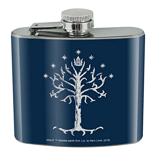 Graphics & More Lord of the Rings Tree of Gondor Stainless Steel 5oz Hip Drink Kidney Flask