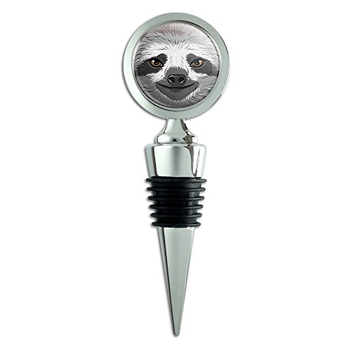Graphics and More Sloth Face Wine Bottle Stopper