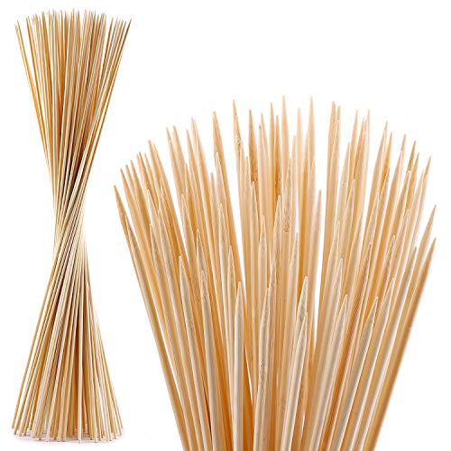 NadaKin 120 PCS Bamboo Marshmallow Roasting Sticks with 30 Inch 5mm Thick Extra Long Heavy Duty Wooden Skewers,Roaster