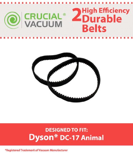 Crucial Vacuum Replacement Vacuum Belts Compatible with Dyson Part # 911710-01 & Models DC17, DC-17, 8MM,8 MM, DC17 Animal