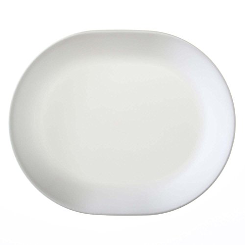 Corelle Vitrelle Glass Winter Frost White Serving Platter, Pack of 3