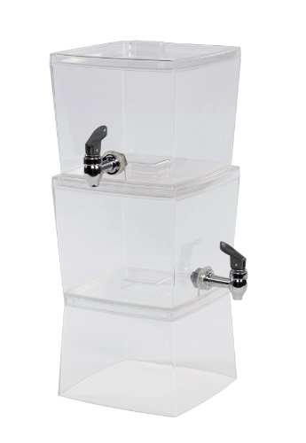 CreativeWare 2 Units 1.5 gallon Stacking Beverage Dispenser, Clear