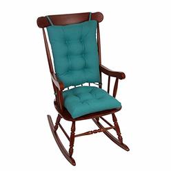 Klear Vu Non-Slip Omega Rocking Chair Cushions Set, Seat And Seatback Pads, 2 Piece, Teal