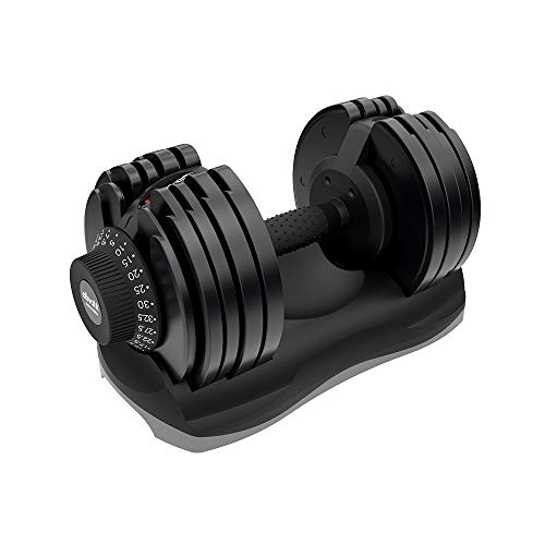 ATIVAFIT Adjustable Dumbbell 71.5 Pounds Fitness Dial Dumbbell with Handle and Weight Plate for Home Gym Note: Single