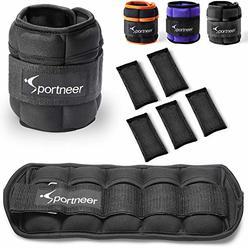 Sportneer Adjustable Ankle Weights for Women and Men 1 Pair of 2 3 4 6 7 LBS Wrist Arm Leg Weights with Adjustable Straps, Stren