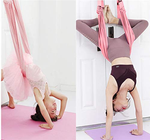 TOCO FREIDO Fitness Stretching Strap, Aerial Yoga Assist Strap with 2 Door Anchor, Improve Leg Waist Back Flexibility for