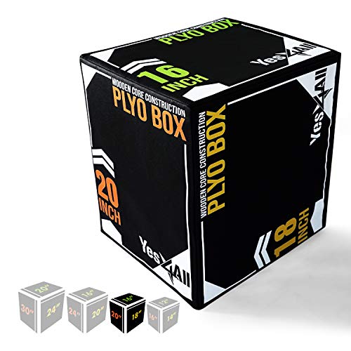 Yes4All Soft Plyo Box/Foam Plyo Box for Exercise, Crossfit, MMA, Plyometric Training â€“ 3-in-1 Plyometric Jump Box with