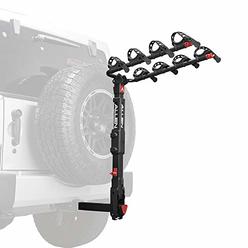 Allen Sports Premier Locking Quick Release 4-Bike Carrier for 2" Hitch on Vehicles with Spare Tire, Model 400QR