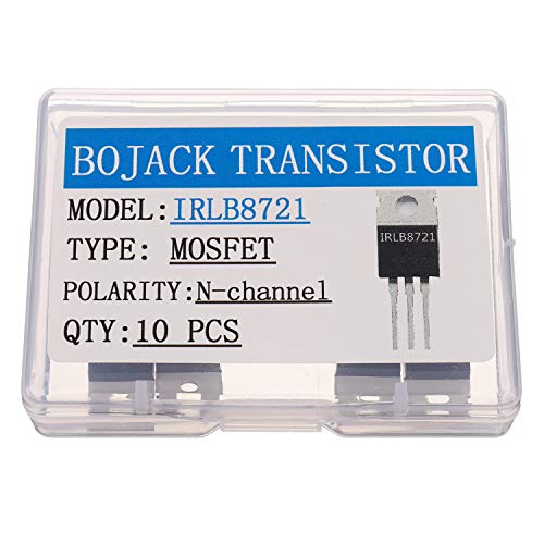 BOJACK IRLB8721 MOSFET Transistors IRLB8721PBF 30V 62A N-Channel Power MOSFET TO-220 (Pack of 10 Pcs)