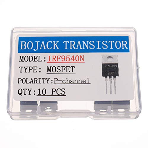 BOJACK IRF9540 MOSFET Transistors IRF9540N 23A 100V P-Channel Power MOSFET TO-220AB (Pack of 10 Pcs)