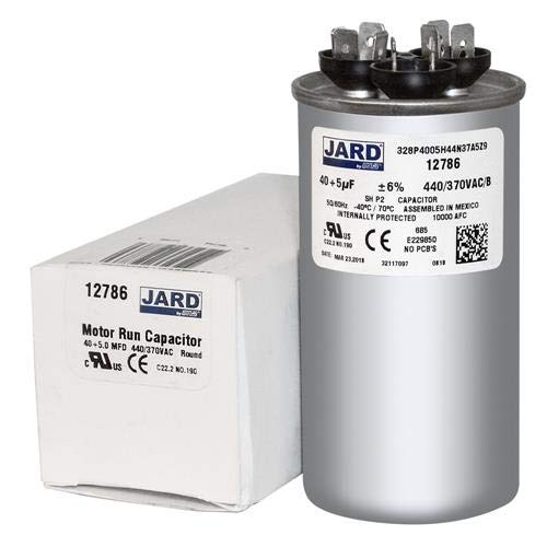 Jard 100335-09 - 40 + 5 uf MFD 440 Volt VAC - Lennox Round Dual Run Capacitor Upgrade