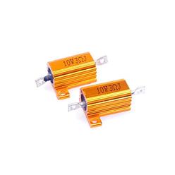 LM YN 10 Watt 3 Ohm 5% Wirewound Resistor Electronic Aluminium Shell Resistor Gold for Inverter LED lights Frequency Divider