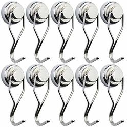 BAVITE Swivel Swing Magnetic Hook New Upgraded, Mikede Refrigerator Magnetic Hooks ,Strong Neodymium Magnet Hook, Perfect for
