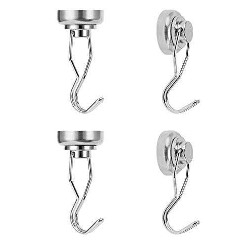 Ant Mag Magnetic Hooks Swivel Heavy Duty Magnet Hooks with Scratch Proof Stickers Great for Refrigerator Kitchen Store Door