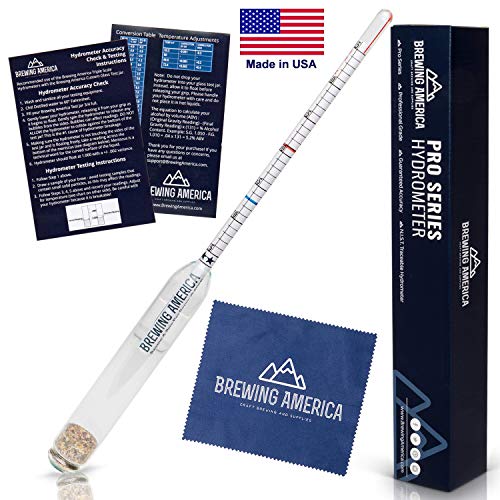 Brewing America Maple Syrup Hydrometer Density Meter for Sugar and Moisture Content Measurement for Consistently Delicious Pure Syrup â??
