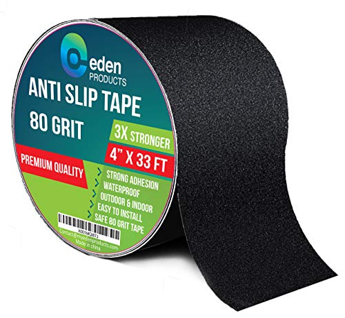 EdenProducts Heavy Duty Anti Slip Traction Tape, 4 Inch x 33 Foot Grip Tape Grit Non Slip, for Outdoor/Indoor, Non Skid