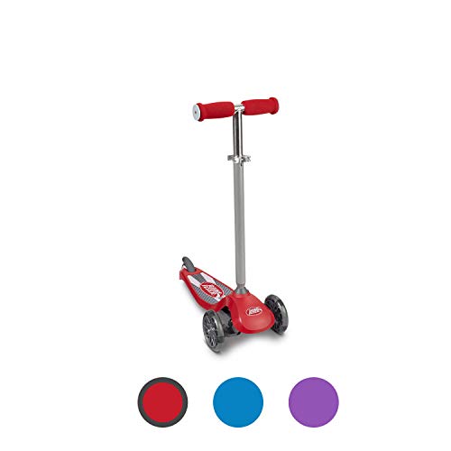 Radio Flyer Lean 'N Glide Scooter with Light up Wheels, 3 Wheel Toddler Toy, Ages 3+