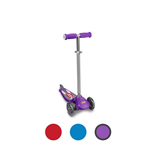 Radio Flyer Lean 'N Glide Scooter with Light Up Wheels Kids Scooter Purple