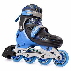 New Bounce Roller Skates for Little Kids - Shoe Size EU 24-28, US Kids Junior Size 8-11, 2-in-1 Roller Skates for Boys, Converts