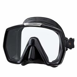 TUSA M-1001 Freedom HD Scuba Diving Mask, Black/Black