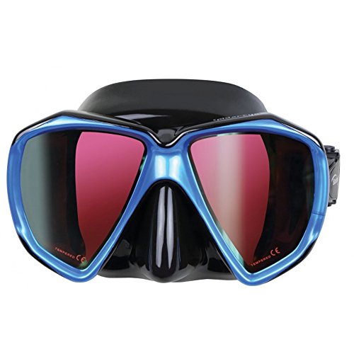 Scuba Max Spider Eye Color Lens Mask (Black/Blue/Rose Lens)