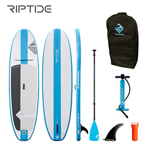 Boardworks SHUBU Riptide Inflatable Stand-Up Paddle Board (iSUP) | SUP Package Includes Three Piece Paddle, Carry Bag and