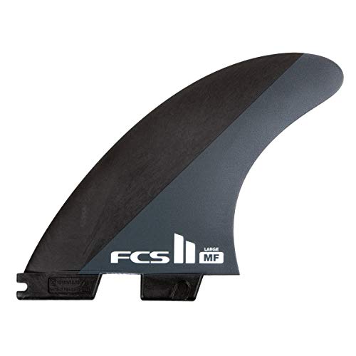 FCS II MF Neo Carbon Black/Grey Large Tri Fins - Mick Fanning's signature FCS II MF fin in Neo Carbon material for fast power