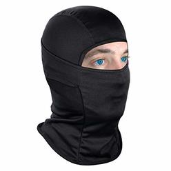 Achiou Balaclava Face Mask UV Protection for Men Women Ski Sun Hood Tactical Masks Black