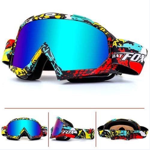 zsling BAT-Fox Ski Snow Goggles Anti-Fog Motorcycle Goggles for Men&Women UV Protection