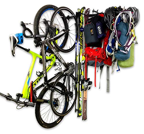 StoreYourBoard Omni Adventure Wall Storage Rack, Holds Bikes Skis Camping  Hiking, and Climbing Gear, Home and Garage Storage