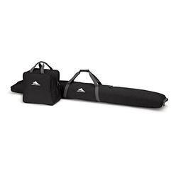 High Sierra Ski Bag & Sku Boot Bag Combo, Black/Mercury, One Size