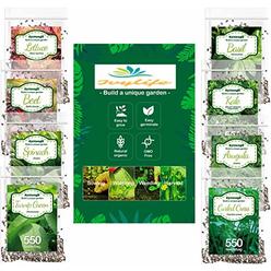 APEXMODE Lettuce Seeds 3500 Heirloom Seeds Vegetable Seeds, 8 Varieties Organic Seeds Heirloom Lettuce Seed, 100% Non-GMO