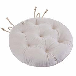 Big Hippo Chair Pads with Ties, Soft 17-Inch Round Thicken Chair Pads Seat Cushion Pillow for Garden Patio Home Kitchen