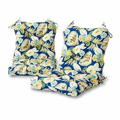 Greendale Home Fashions AZ6815S2-MARLOW Magnolia Floral Outdoor Chair Cushion (Set of 2)
